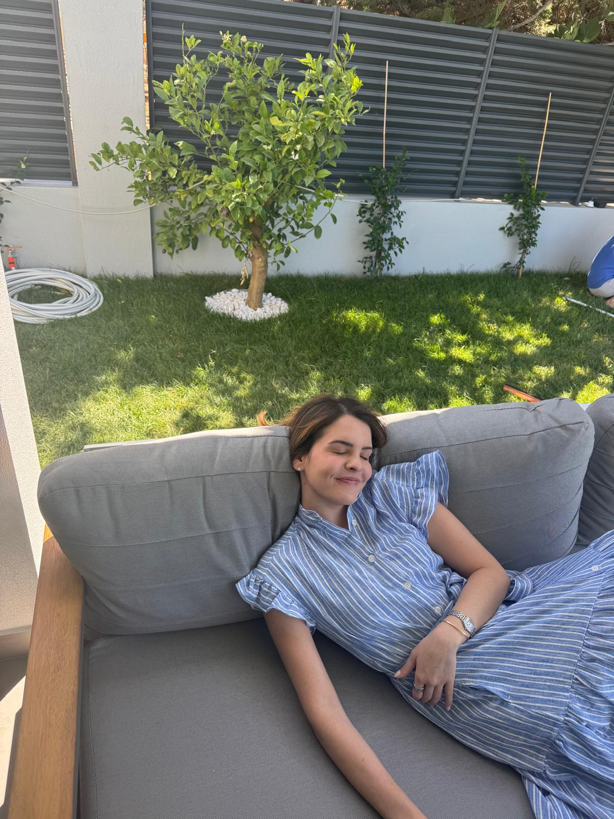 Beautiful Karen relaxing